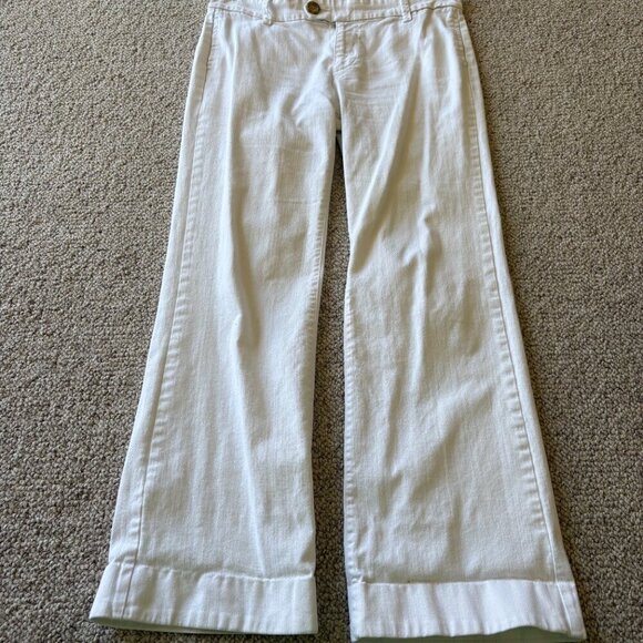 GAP Women’s White Trouser Jeans | Size 8 | Classic Wide Leg Fit - Picture 5 of 7